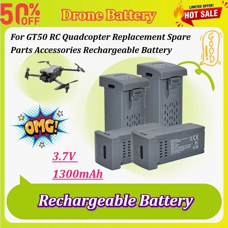 Drone Rc Gt50 - 새로운 1-5Pcs 3.7V 1300mAh 드론 배터리