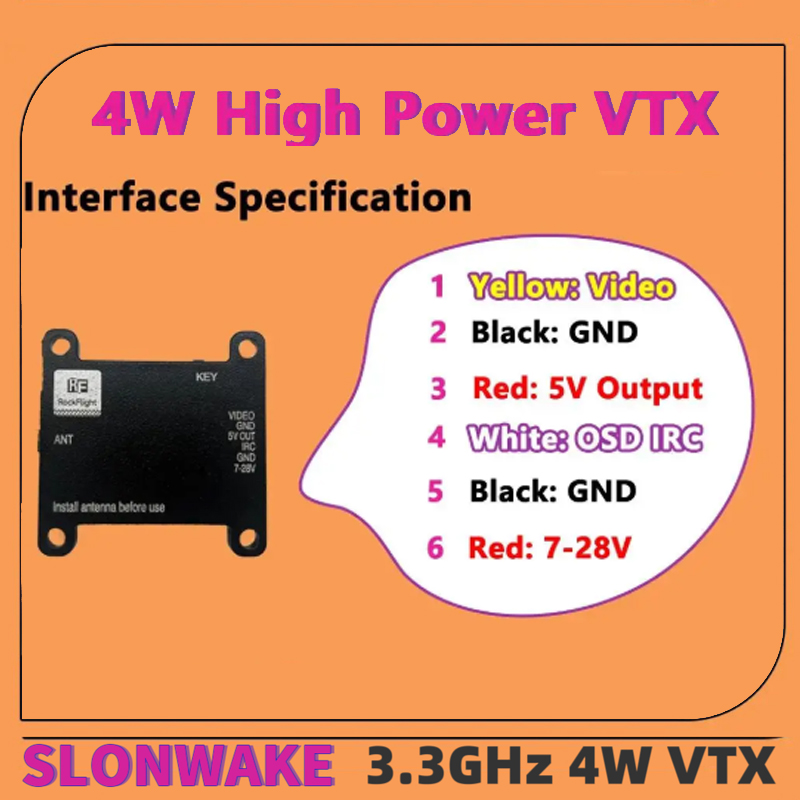SLONWAKE FPV 3.3G 16채널 4000mW  - Vtx Video Transmitter 리뷰 및 가격