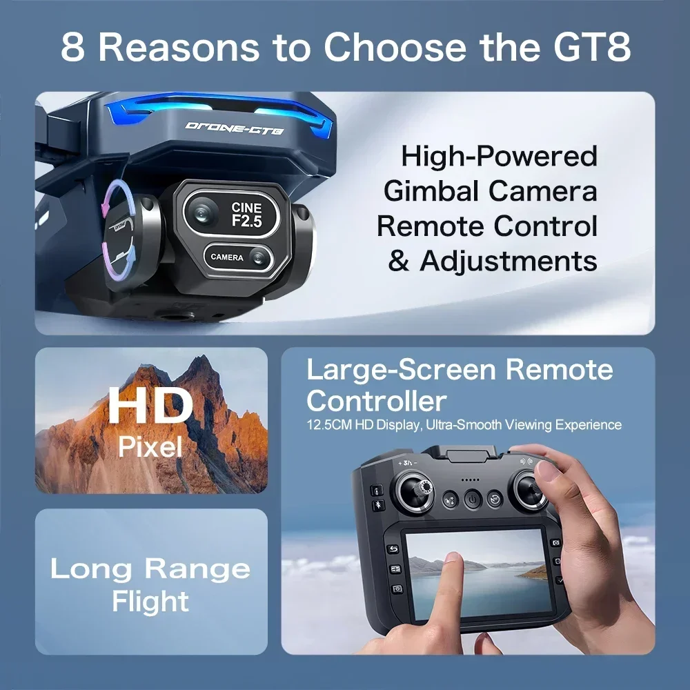 드론 4K HD GT8 카메라 장애물 회피 항공 사진  - Drone Top Rc 리뷰 및 가격